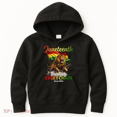 Juneteenth Lion Freedom Kids Hoodie