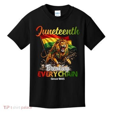 Juneteenth Lion Freedom Kids T-Shirt