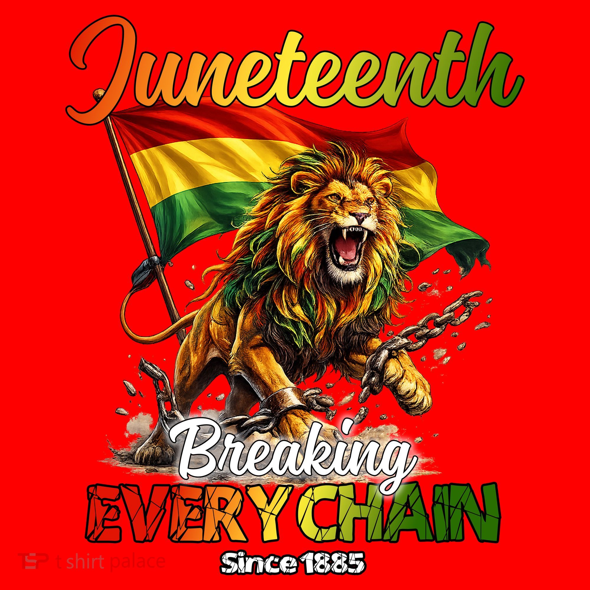 Juneteenth Lion Freedom Santa Hat