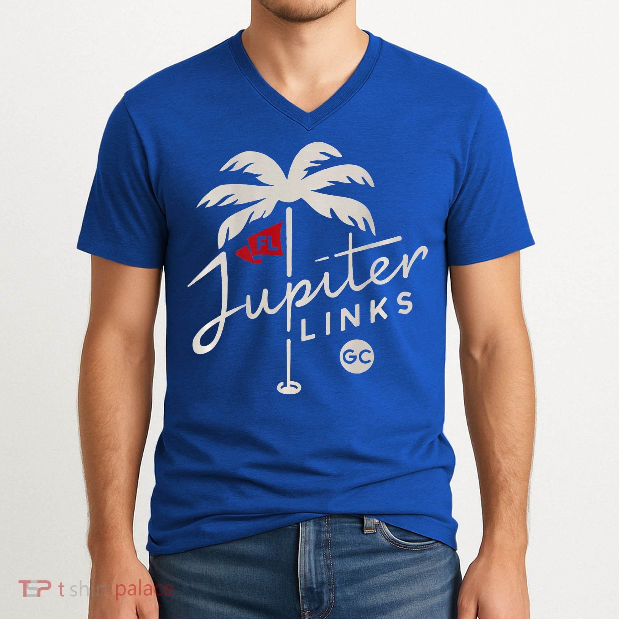 Jupiter Links Golf Club V-Neck T-Shirt