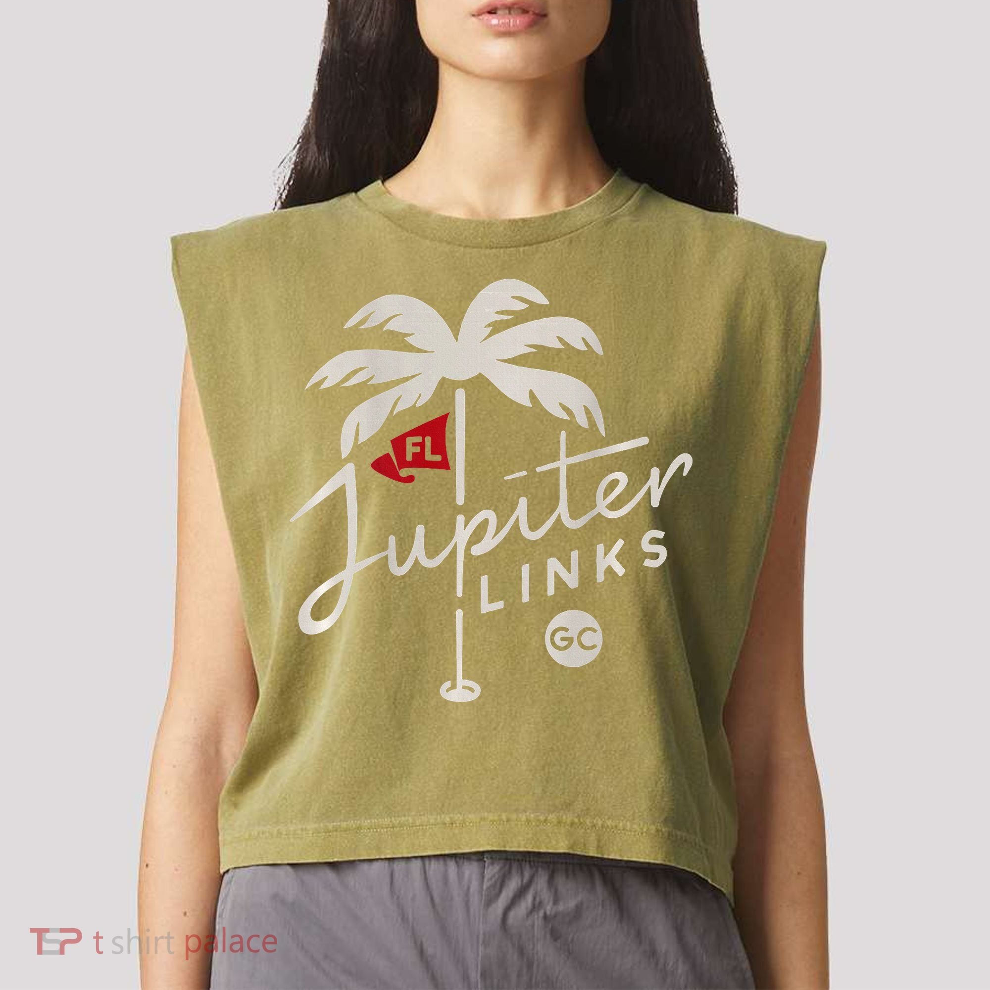 Jupiter Links Golf Club Garment-Dyed Women's Muscle Tee