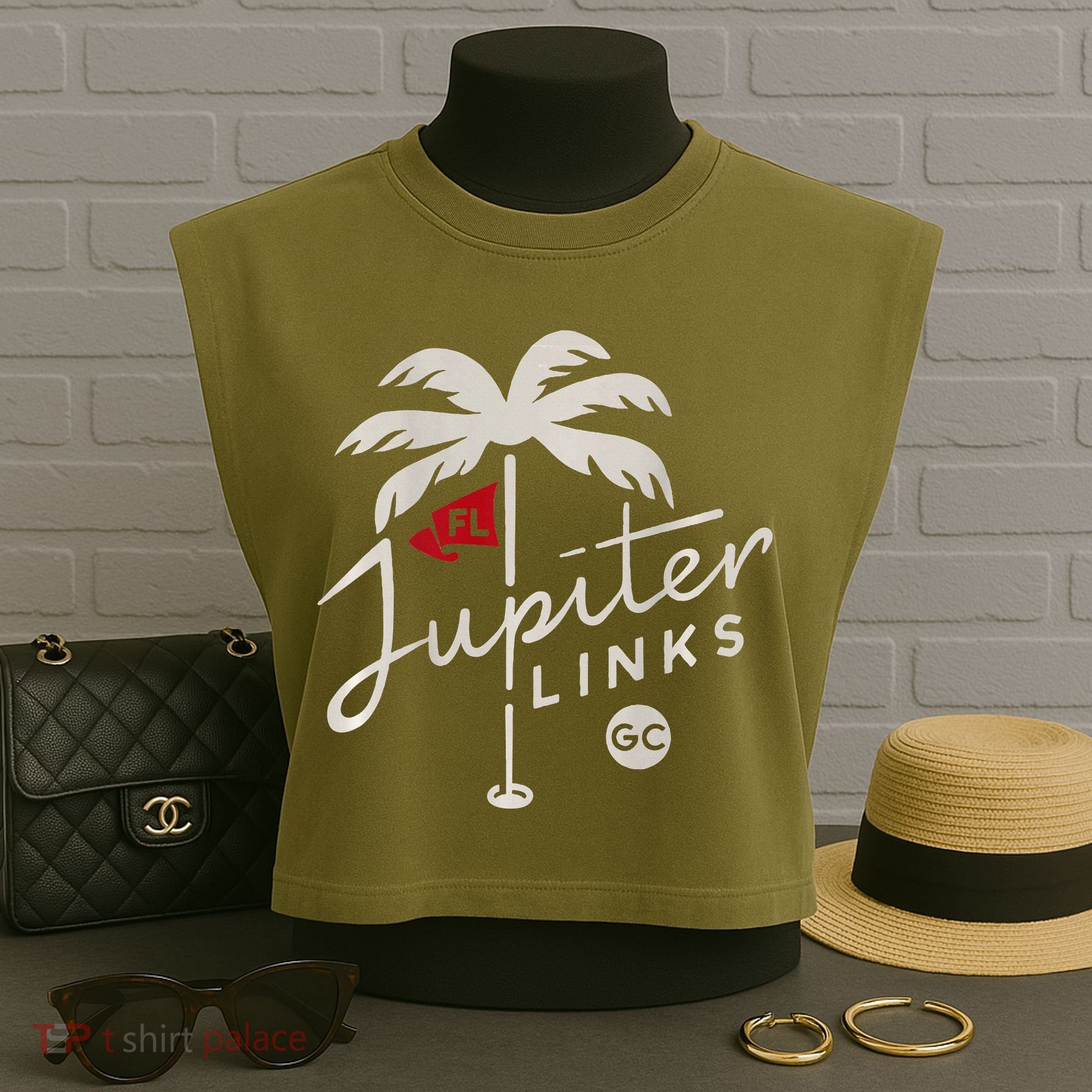 Jupiter Links Golf Club Garment-Dyed Women's Muscle Tee