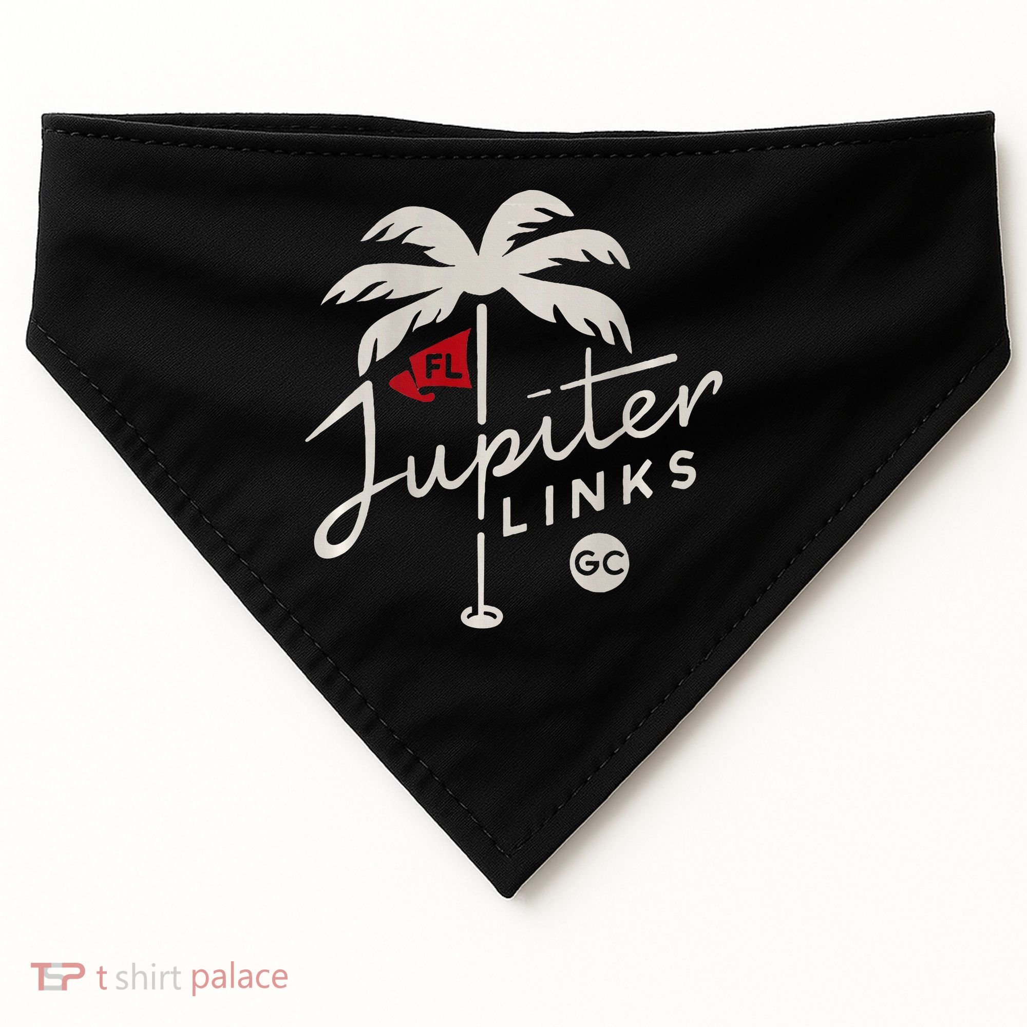 Jupiter Links Golf Club Tgl Frontback USA-Made Doggie Bandana