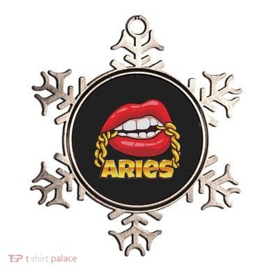 Juicy Lips Gold Chain Aries Zodiac Sign Ornament