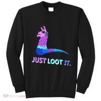 Just Loot It Llama Outfit For Teen Gamers Sweatshirt thumb 0