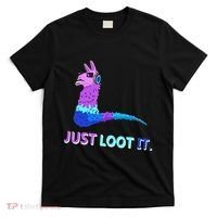 Just Loot It Llama Outfit For Teen Gamers T-Shirt thumb 0