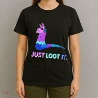 Just Loot It Llama Outfit For Teen Gamers T-Shirt thumb 4