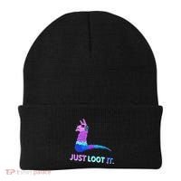 Just Loot It Llama Outfit For Teen Gamers Beanie thumb 0