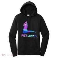 Just Loot It Llama Outfit For Teen Gamers Women's Hoodie thumb 0