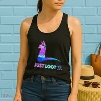Just Loot It Llama Outfit For Teen Gamers Women's Tank Top thumb 2