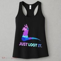 Just Loot It Llama Outfit For Teen Gamers Women's Tank Top thumb 3