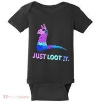 Just Loot It Llama Outfit For Teen Gamers Baby Bodysuit thumb 0