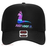 Just Loot It Llama Outfit For Teen Gamers Hat thumb 0