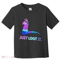 Just Loot It Llama Outfit For Teen Gamers Toddler T-Shirt thumb 0