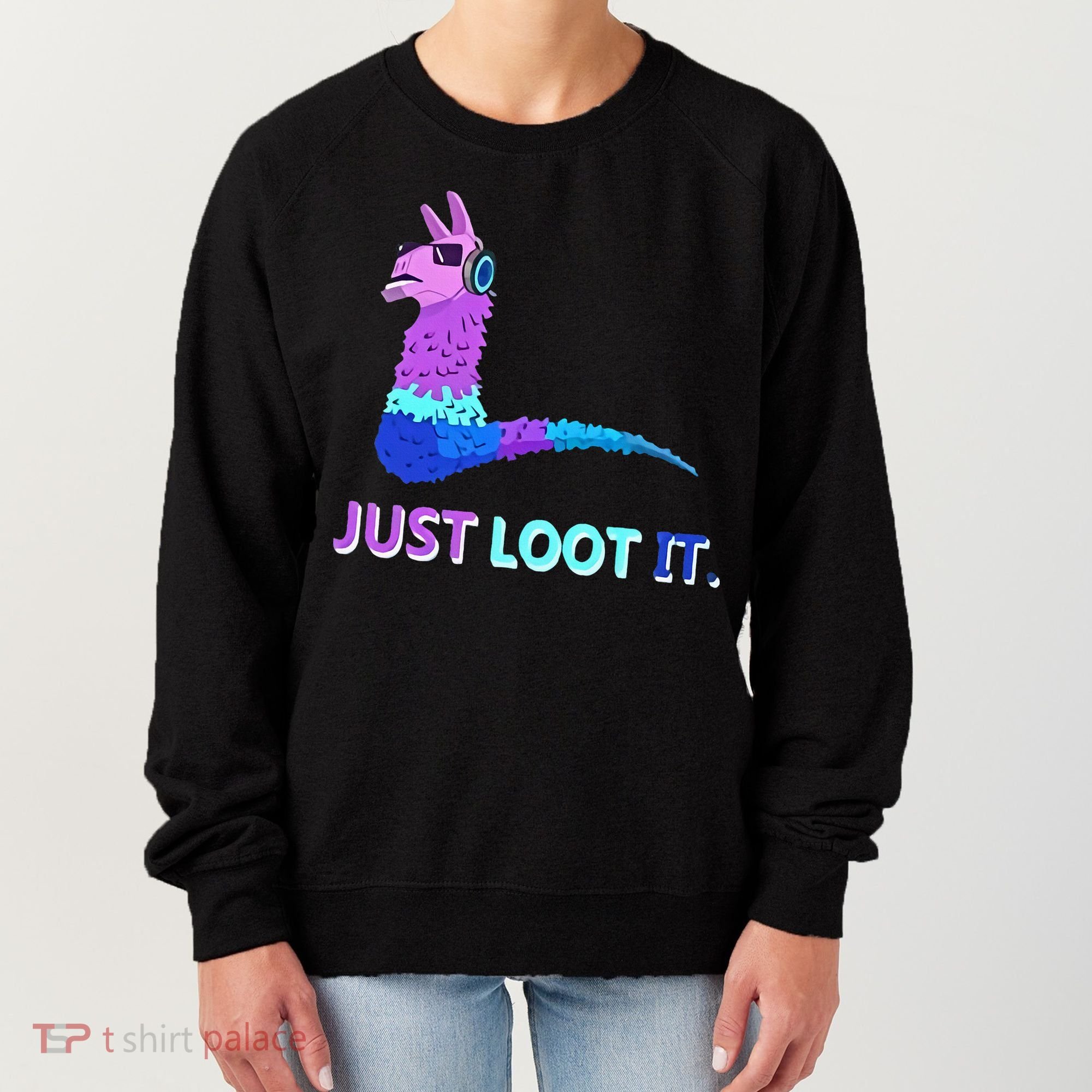 Just Loot It Llama Gamers Women's Sweatshirt