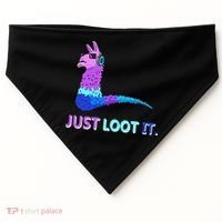 Just Loot It Llama Gamers USA-Made Doggie Bandana thumb 0