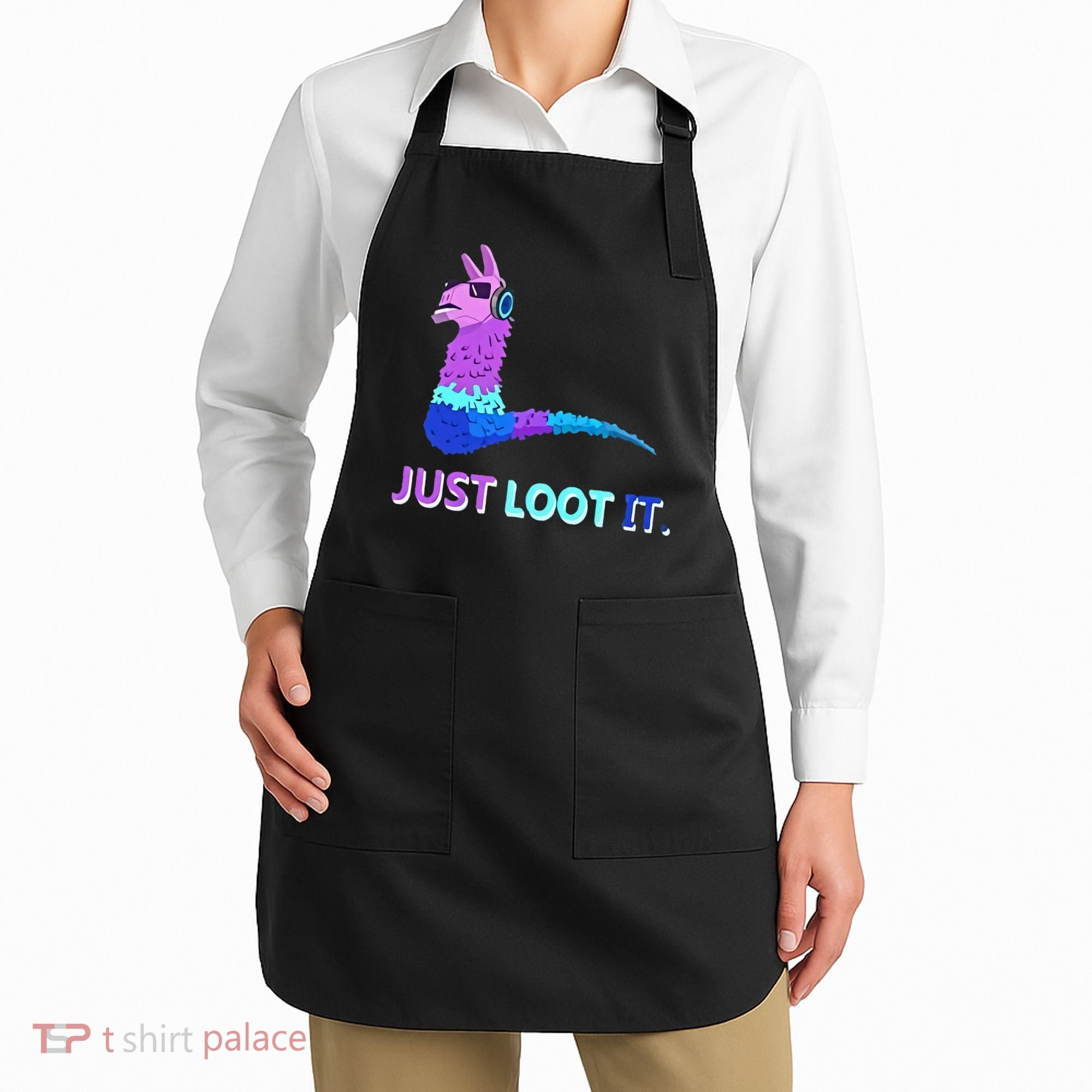 Just Loot It Llama Gamers Apron