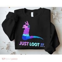 Just Loot It Llama Gamers Sweatshirt thumb 2
