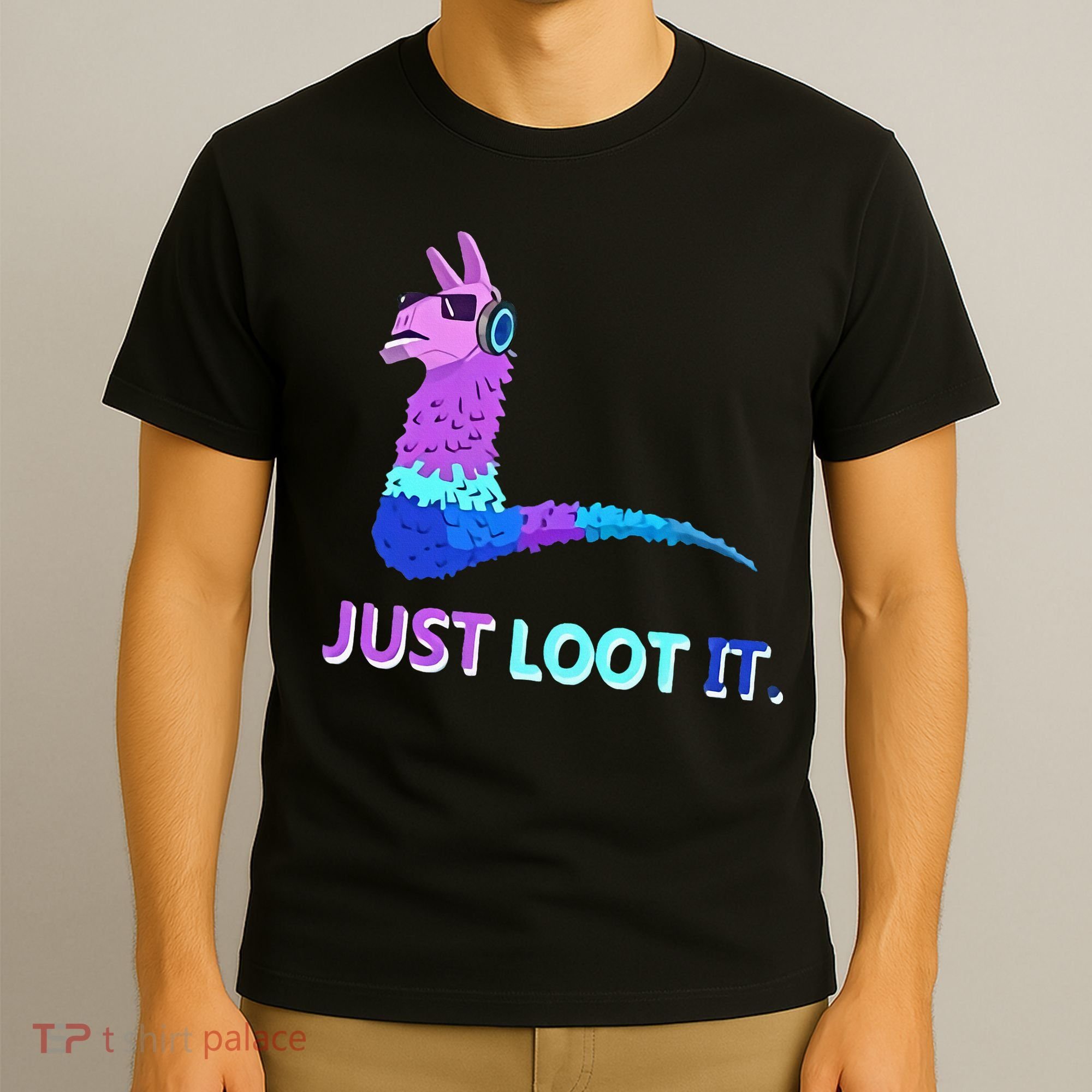 Just Loot It Llama Gamers T-Shirt