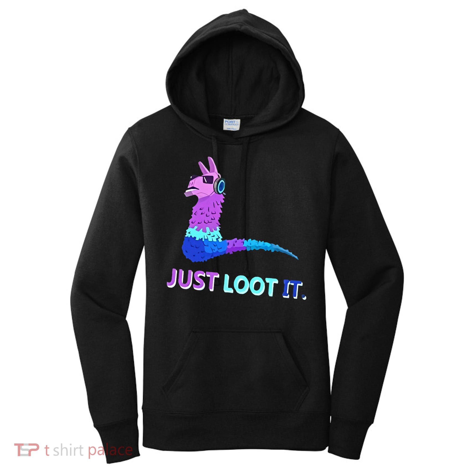 Just Loot It Llama Gamers Women's Hoodie