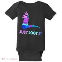 Just Loot It Llama Gamers Baby Bodysuit thumb 0