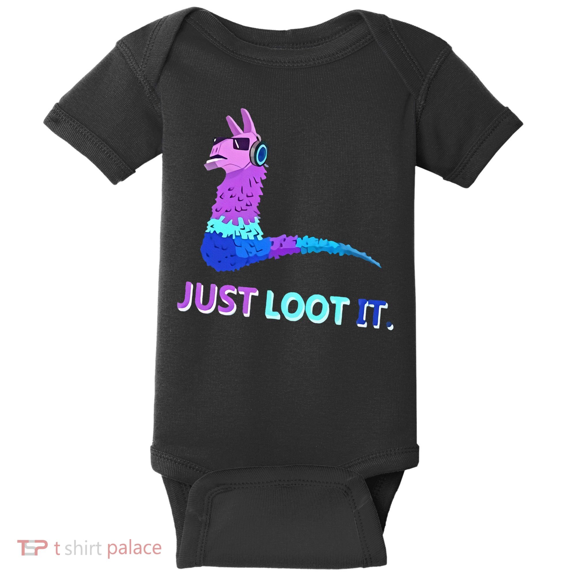 Just Loot It Llama Gamers Baby Bodysuit