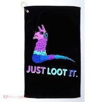 Just Loot It Llama Gamers Golf Towel thumb 0