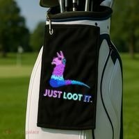 Just Loot It Llama Gamers Golf Towel thumb 2