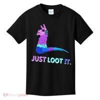 Just Loot It Llama Gamers Kids T-Shirt thumb 0