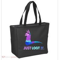 Just Loot It Llama Gamers Tote Bag thumb 2