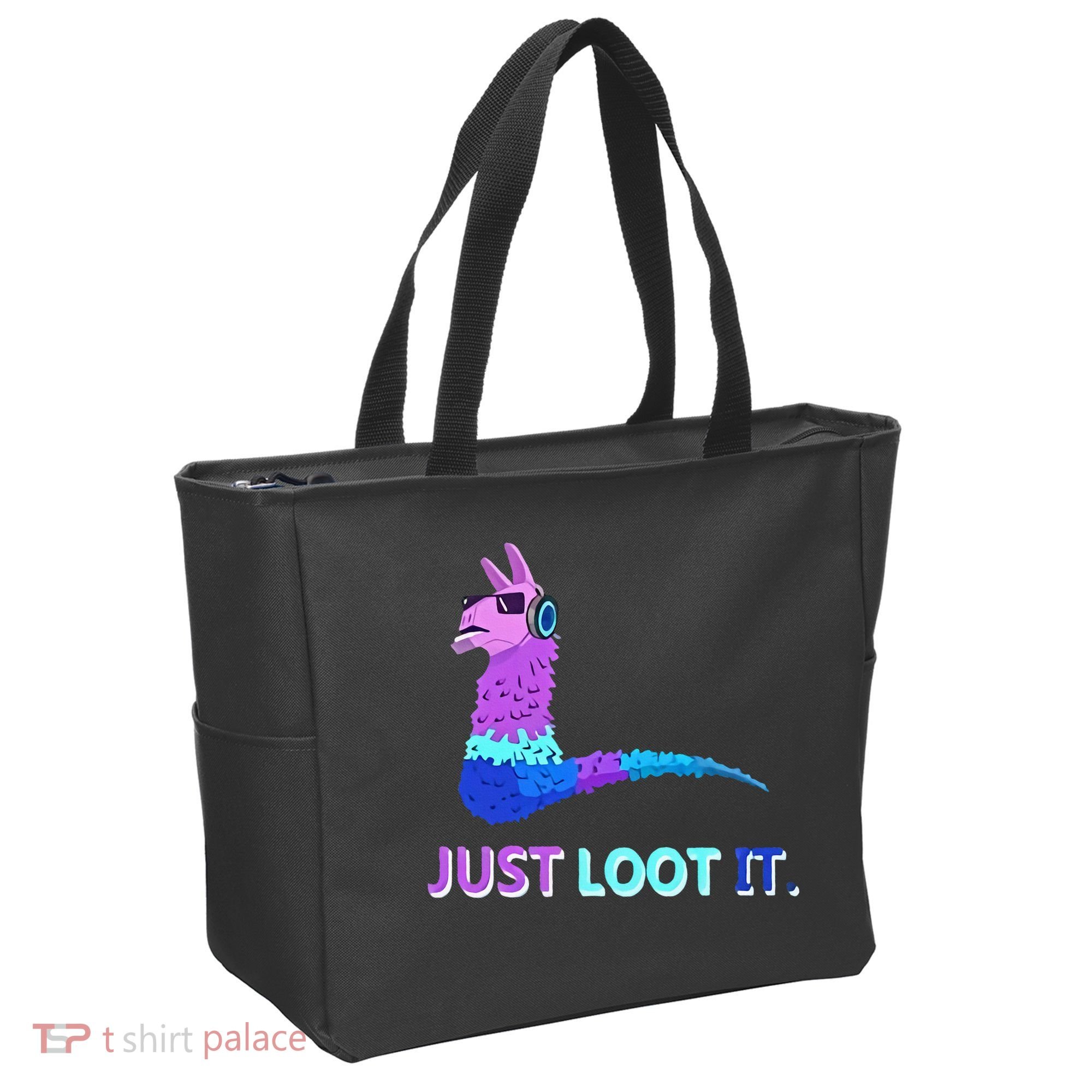Just Loot It Llama Gamers Tote Bag