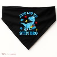 Just Let Me Stim Bro Funny Autism Awareness USA-Made Doggie Bandana thumb 0