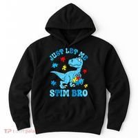 Just Let Me Stim Bro Funny Autism Awareness Hoodie thumb 0
