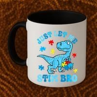 Just Let Me Stim Bro Funny Autism Awareness Coffee Mug thumb 2