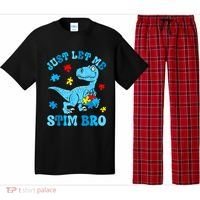 Just Let Me Stim Bro Funny Autism Awareness Pajama Set thumb 0