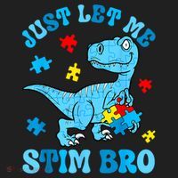 Just Let Me Stim Bro Funny Autism Awareness Hat thumb 2