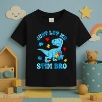 Just Let Me Stim Bro Funny Autism Awareness Toddler T-Shirt thumb 3