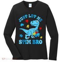 Just Let Me Stim Bro Funny Autism Awareness Women's Long Sleeve Shirt thumb 0