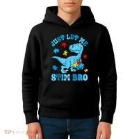 Just Let Me Stim Bro Funny Autism Awareness Kids Hoodie thumb 4
