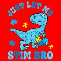 Just Let Me Stim Bro Funny Autism Awareness Santa Hat thumb 1