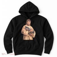 Jesus Loves Moo Deng Bouncy Pig Cute Baby Hippo Meme Hoodie thumb 0
