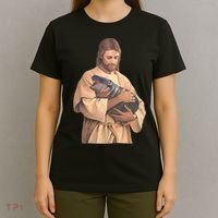 Jesus Loves Moo Deng Bouncy Pig Cute Baby Hippo Meme T-Shirt thumb 4