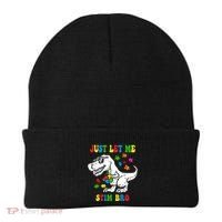Just Let Me Stim Bro Dinasour Autism Awareness Beanie thumb 0
