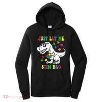 Just Let Me Stim Bro Dinasour Autism Awareness Women's Hoodie thumb 0