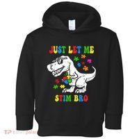 Just Let Me Stim Bro Dinasour Autism Awareness Toddler Hoodie thumb 0