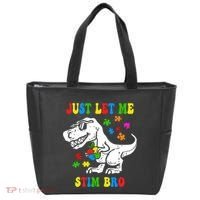 Just Let Me Stim Bro Dinasour Autism Awareness Tote Bag thumb 0