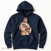 Jesus Loves Moo Deng Bouncy Pig Cute Baby Hippo Meme Hoodie thumb 0