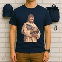 Jesus Loves Moo Deng Bouncy Pig Cute Baby Hippo Meme T-Shirt thumb 6