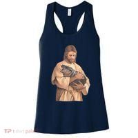 Jesus Loves Moo Deng Bouncy Pig Cute Baby Hippo Meme Women's Tank Top thumb 0