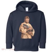 Jesus Loves Moo Deng Bouncy Pig Cute Baby Hippo Meme Toddler Hoodie thumb 0